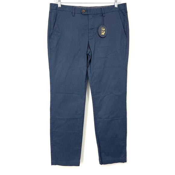 Ted Baker London MMT Sidonii Slim Fit Printed Chino Blue Men's 36R - Picture 8 of 8